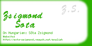 zsigmond sota business card